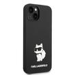 Karl Lagerfeld Custodia in Silicone Liquido Choupette iPhone 14 Plus Nera