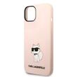 Karl Lagerfeld Custodia in Silicone Liquido Choupette iPhone 14 Plus Rosa