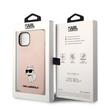 Karl Lagerfeld Custodia in Silicone Liquido Choupette iPhone 14 Plus Rosa
