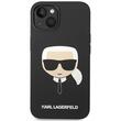 Karl Lagerfeld Case MagSafe Vloeibaar Siliconen Karl Head iPhone 14 Plus Zwart