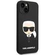 Karl Lagerfeld Case MagSafe Vloeibaar Siliconen Karl Head iPhone 14 Plus Zwart