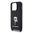 Funda Karl Lagerfeld Saffiano Bandolera Metal Ikonik iPhone 15 Pro Negro