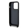 Funda Karl Lagerfeld Saffiano Bandolera Metal Ikonik iPhone 15 Pro Negro