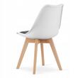 Sedia in stile scandinavo, Artool, Mark, PP, legno, bianco, cuscino nero, 49x43x82 cm