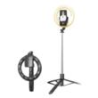 Lampada circolare Usams Light Ring con treppiede e porta telefono incluso, Nera