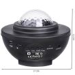 Lampada da comodino con proiettore, musicale, LED, telecomando, bluetooth, ricarica USB, nera, 17x13 cm, Isotrade