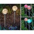 Lampada solare da giardino, LED, bianco caldo, globo di vetro, 12x44 cm, Strend Pro