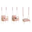 Cradle for children, 3 in 1, wood, pink, max 30 kg, 34x34x26 cm, Kruzzel