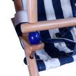 Culla per bambini, tessuto/legno, blu, max 70 kg, 36x24x45 cm
