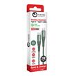 Lemontti Piegacavi in alluminio da tipo C a tipo C, ricarica rapida, PD 60 W, 1,2 m, verde