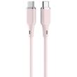 Cavo Lemontti Liquid SiliconType-C a Type-C, ricarica rapida, 60W, 1,2m, rosa