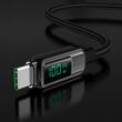Lemontti Cable Screen Display digitale da tipo C a tipo C, ricarica rapida, 100 W, 2 m, nero