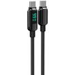 Lemontti Cable Screen Display digitale da tipo C a tipo C, ricarica rapida, 100 W, 2 m, nero