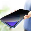 Folie iPhone 14 / iPhone 13 / iPhone 13 Pro Lemontti Glass Privacy Full Fit Nero