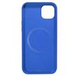 Lemontti Case Liquid Silicon MagCharge iPhone 14 Blauw (360° bescherming, fijn materiaal, gevoerd met microvezel)