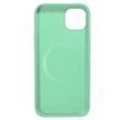 Lemontti Case Liquid Silicon MagCharge iPhone 14 Plus Pistache (protection 360°, matière fine, doublée microfibre)