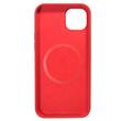 Lemontti Case Liquid Silicon MagCharge iPhone 14 Plus Rood (360° bescherming, fijn materiaal, gevoerd met microvezel)