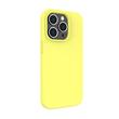 Lemontti Case Liquid Silicon MagCharge iPhone 14 Pro Geel (360° bescherming, fijn materiaal, gevoerd met microvezel)