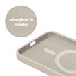 Lemontti Case Liquid Silicon MagCharge iPhone 15 Beige (360° bescherming, fijn materiaal, gevoerd met microvezel)