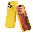 Lemontti Husa Liquid Silicon MagCharge iPhone 15 Galben (protectie 360°, material fin, captusit cu microfibra)