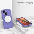 Lemontti Case Liquid Silicon MagCharge iPhone 15 Lila (360° bescherming, fijn materiaal, gevoerd met microvezel)