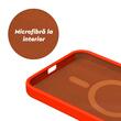 Lemontti Liquid Silicon MagCharge iPhone 15 Hülle Neon Orange (360° Schutz, feines Material, gefüttert mit Mikrofaser)