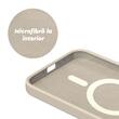 Lemontti Case Liquid Silicon MagCharge iPhone 15 Pro Max Beige (360° bescherming, fijn materiaal, gevoerd met microvezel)