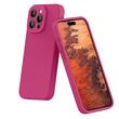 Lemontti Case Liquid Silicon MagCharge iPhone 15 Pro Pink (360°-Schutz, feines Material, gefüttert mit Mikrofaser)