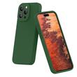 Lemontti Case Liquid Silicon MagCharge iPhone 15 Pro Groen (360° bescherming, fijn materiaal, gevoerd met microvezel)