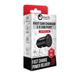 Lemontti Autoladegerät Schnellladung 30 W 5 A 2 Anschlüsse PD Typ C + USB-A QC 3.0, Schwarz