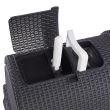  Cassetta igienica con tetto, porta battente, filtro, antracite, 51x38x40 cm, Strend Pro