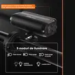 Faro professionale per bicicletta ultraluminoso 1000 lumen, 5 modalità di illuminazione, ampio angolo di visione, batteria da 2000 mAh, ricarica USB, luce anteriore per bicicletta, lampada anteriore, lanterna a LED, compatto, portatile, universale, impermeabile