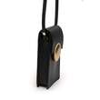 Urban Vanilla, Mini borsa a tracolla in pelle con cinturino Mini DOT, Nero
