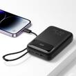  Externer Mcdodo-Akku mit digitalem Display, 10000 mAh, 22,5 W, Lightning-Kabel im Lieferumfang enthalten, Schwarz