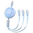Cavo Mcdodo 3 in 1 da USB a Lightning, MicroUSB e Type-C Ricarica Super Veloce, 66W, 1,2m, Blu