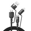 Cavo Mcdodo 4 in 1 da USB-A/Tipo-C a Lightning/Tipo-C, Ricarica Rapida PD, 60W, 1,2m, Nero