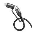 Cavo Mcdodo 4 in 1 da USB-A/Tipo-C a Lightning/Tipo-C, Ricarica Rapida PD, 60W, 1,2m, Nero