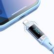 Cavo Mcdodo da tipo C a display digitale Lightning in silicone con ricarica rapida, 36 W, 1,2 m blu
