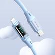 Cavo Mcdodo da tipo C a display digitale Lightning in silicone con ricarica rapida, 36 W, 1,2 m blu
