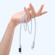 Cavo Mcdodo da tipo C a display digitale Lightning in silicone con ricarica rapida, 36 W, 1,2 m blu