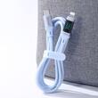 Cavo Mcdodo da tipo C a display digitale Lightning in silicone con ricarica rapida, 36 W, 1,2 m blu