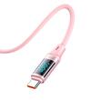 Cavo Mcdodo da tipo C a display digitale tipo C in silicone, ricarica rapida, 100 W, 1,2 m, rosa