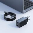 Mcdodo Chargeur réseau GaN5 Mini Pro Chargeur rapide 67W, Port 2xType-C+ 1xUSB-A, câble Type-C, 2 m, Noir