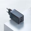 Mcdodo Chargeur réseau GaN5 Mini Pro Chargeur rapide 67W, Port 2xType-C+ 1xUSB-A, câble Type-C, 2 m, Noir