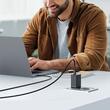 Mcdodo Chargeur réseau GaN5 Mini Pro Chargeur rapide 67W, Port 2xType-C+ 1xUSB-A, Prise UE, Noir