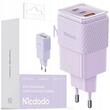 Mcdodo Netzwerk-Ladeanschluss 2xTyp-C und 1xUSB-A Dichromatisches GaN5 Mini, Schnellladung PD 67W, Lila