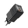 Mcdodo Netzwerk-Ladeanschluss 2xTyp-C und 1xUSB-A Dichromatisches GaN5 Mini, Schnellladung PD 67W, Schwarz