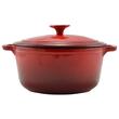 Pentola in ghisa smaltata con coperchio, rossa, 2,2 L, Perfect Home