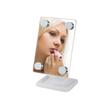 Cosmetic mirror, Verk Group, with LED, adjustable angle, 4xAA, different colors, 18.5x11x29.5 cm