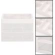Organizer per cosmetici, plastica, 3 livelli, 2 cassetti, bianco, 30x25x34 cm, Springos